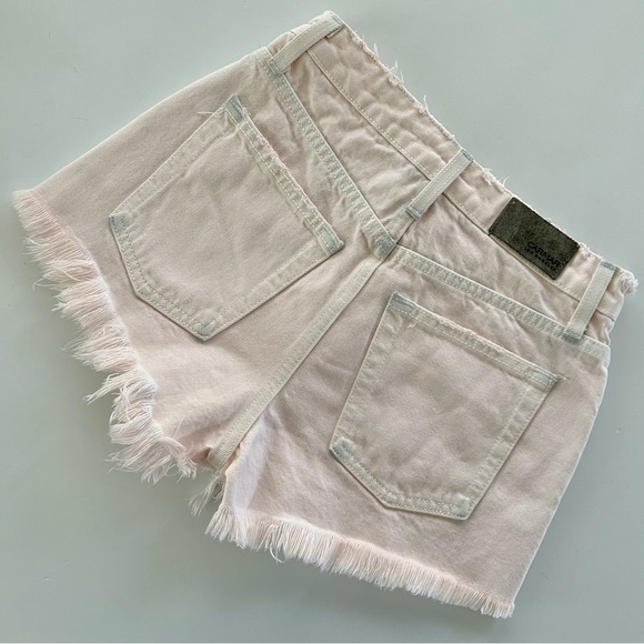 LF CARMAR Bianca High Waist Destroyed Denim Shorts, Palest Pink 24 - Picture 6 of 7